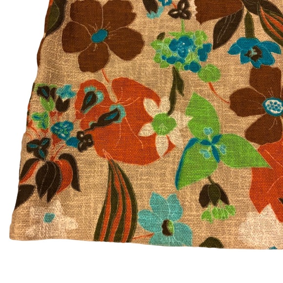 Soft Burlap Floral Midi Skirt - Picture 2 of 11